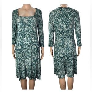 PERUVIAN CONNECTION Sant'Elia Jersey Lotus Blossom Casual Pullover Dress